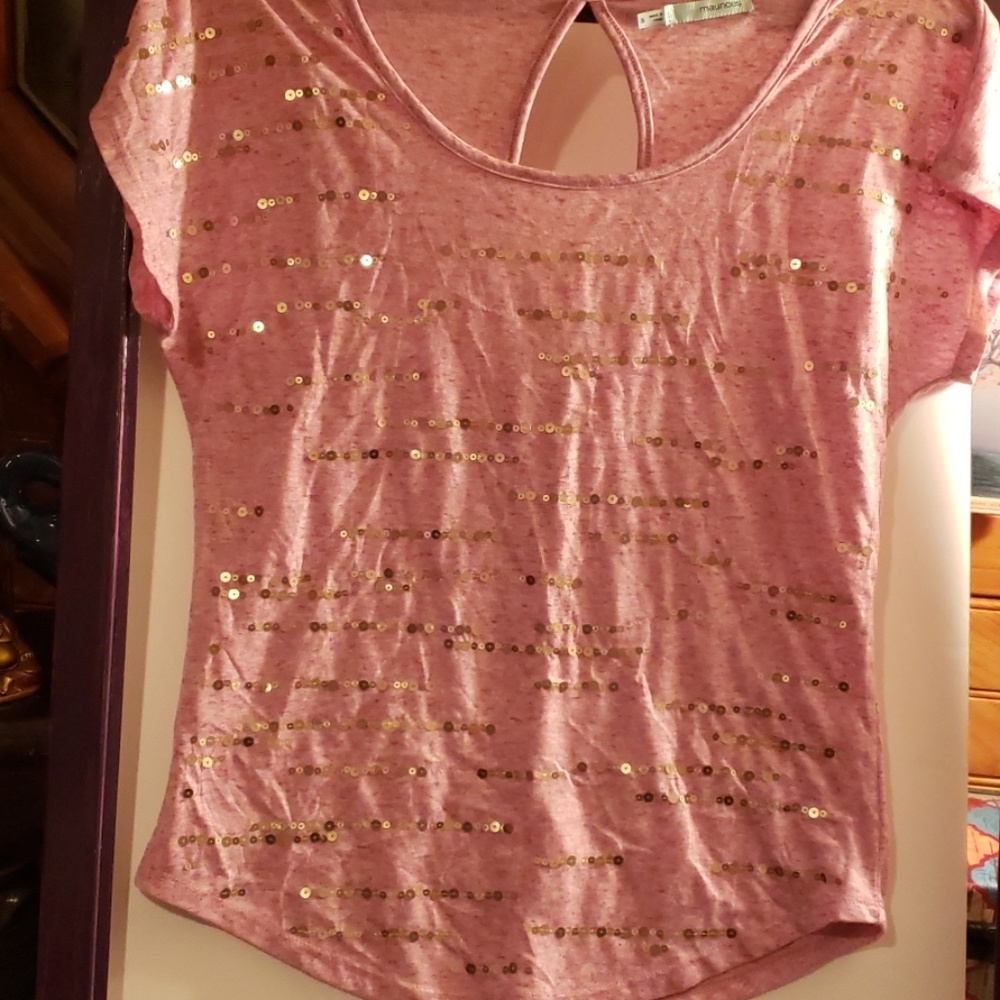 Maurices top Sequins pink
